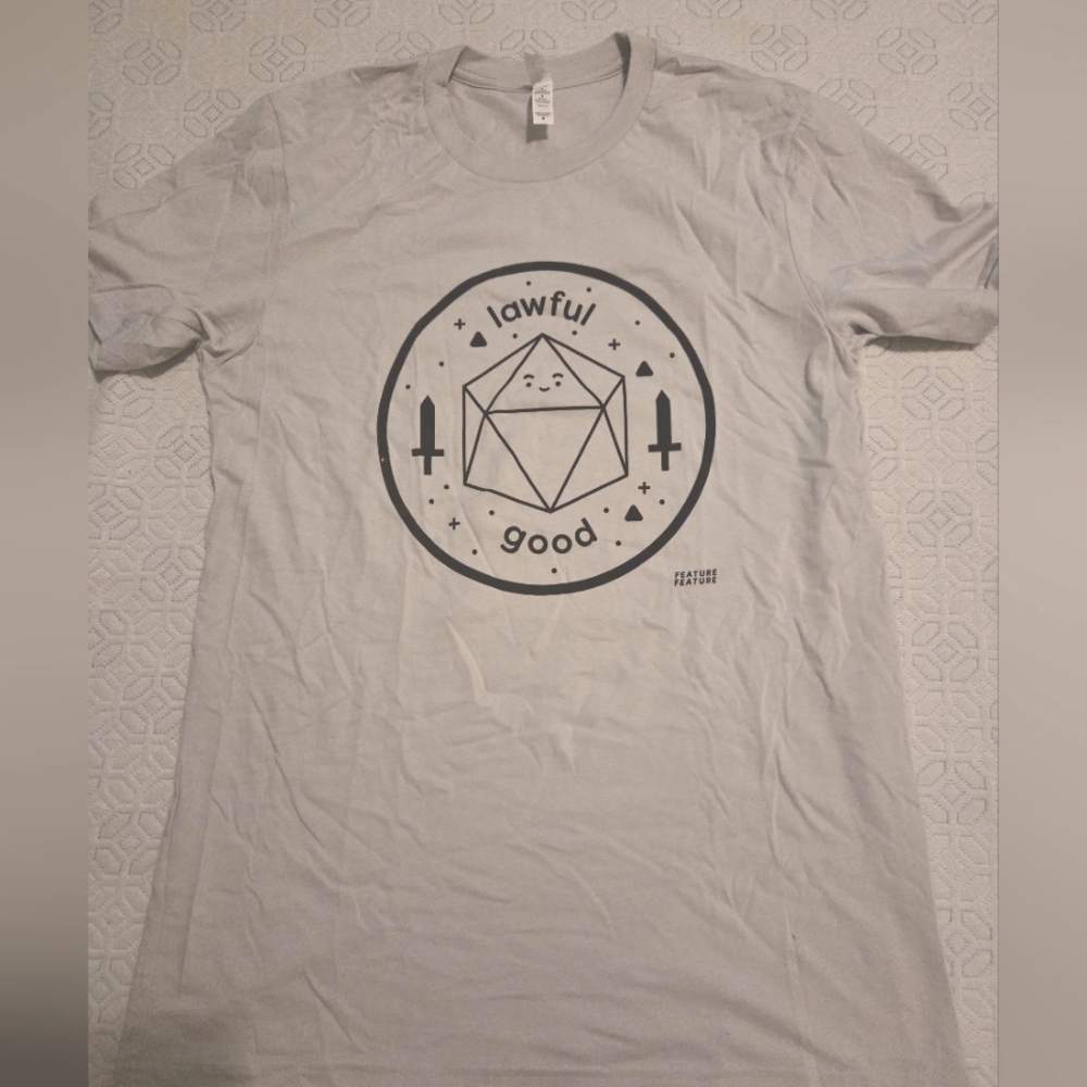 D & D GAMERS Lawful Good Graphic T-Shirt - Gray Medium